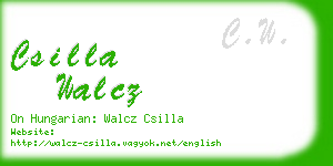 csilla walcz business card